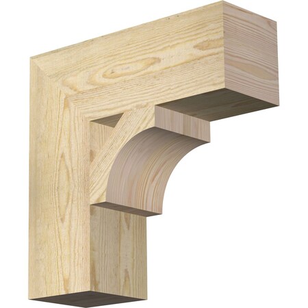 Ekena Millwork Westlake Block Rough Sawn Bracket, Douglas Fir, 6"W x 18"D x 18"H BKT06X18X18WTL05RDF